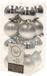 Merkloos Decoris kleine kerstballen - 48x st - zilver - 4 cm - kunststof