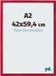 yd. Cadre photo A2 42x59,4 cm Rouge MDF Bologna