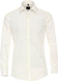 Venti Heren Overhemd ML7 Effen Ecru Kent Poplin Body Fit - 40