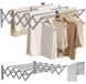 Sèche-linge Sèche-linge Mural - Extensible - Acier inoxydable - 12 à 68 cm - Argent