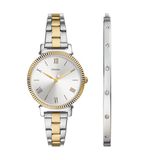 Fossil ES5249SET Coffret Montre Femme avec Bracelet 34 mm - Argenté
