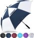 Merkloos Bol Golfparaplu, hoogste kwaliteit, koepelmaat 157 of 172 cm, regen- en stormbestendig, gemakkelijk openingsmechaniek, blauw/wit
