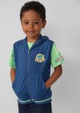 s.Oliver Funktionsweste Indoor-Weste Sweat-Weste mit Kapuze und Stickerei