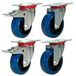 Set de 4 roues de transport avec frein, 100 mm