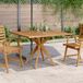 Prolenta Maison Exclusive Table de jardin carrée, dimensions 110x110x75 cm, en bois d'acacia massif.
