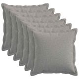 vidaXL - Kussensloop - 6 stuks - Wolkgrijs - 30 x 30 cm