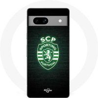 Google Pixel 7a shell scp sportieve portugal lichtgevende zwarte achtergrond