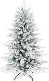 HOMCOM Kunstkerstboom 150 cm met sneeuw, groen+wit