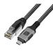 Techly ICOC U3C-RJ45-030 Netzwerkkabel Silber, Schwarz 3 m Cat6 F/UTP (FTP) Rund