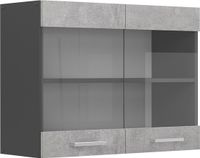 Vicco R-Line Glazen keukenkast – 80 cm Beton