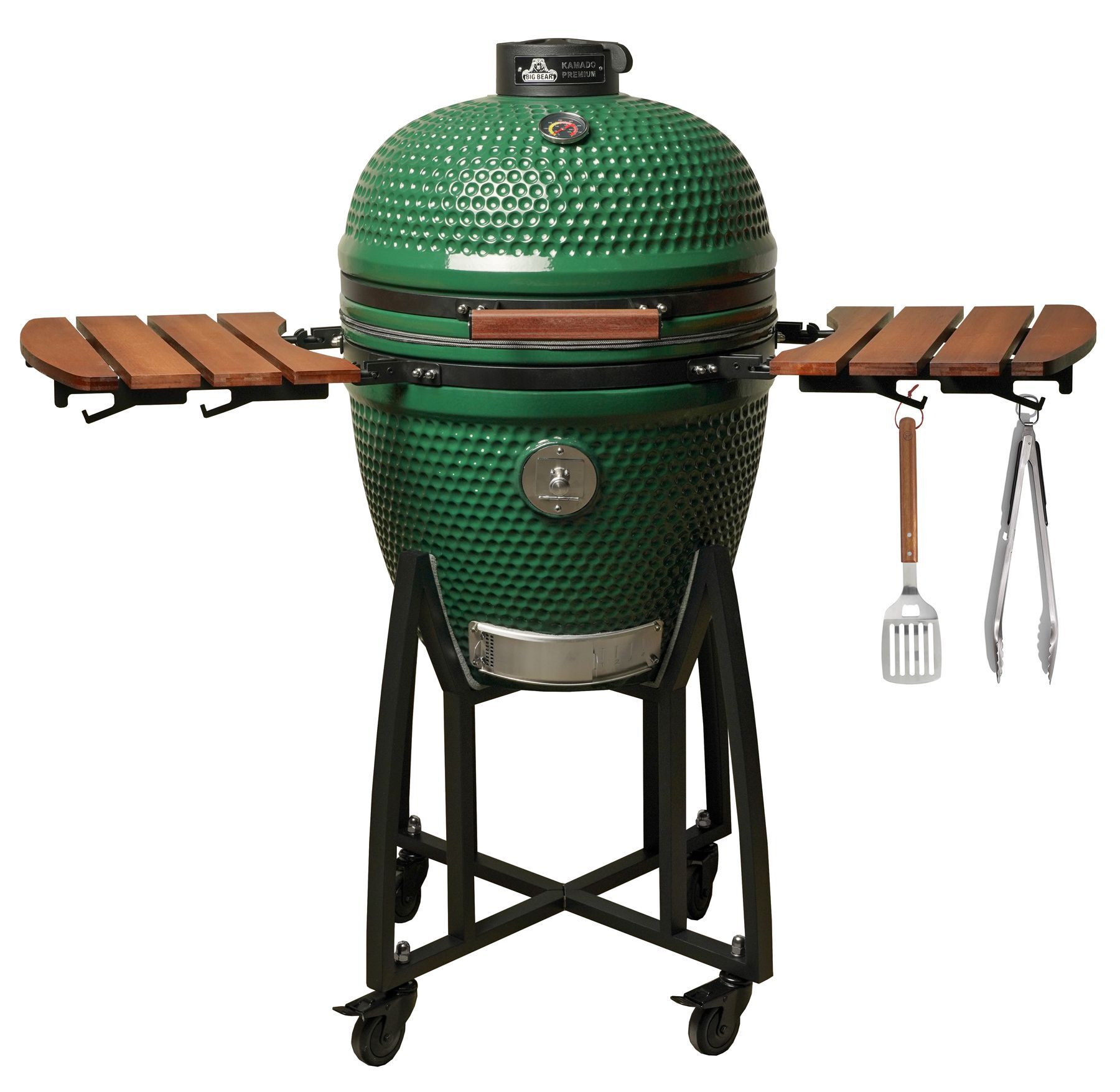 BIGBEARBBQ KAMADOXLGREEN Big Bear Kamado Premium 21inch BBQ