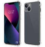 Beschermhoes Apple Beschermhoes van siliconen, schokbestendig, transparant, compatibel met iPhone 13 (6.1)
