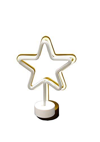 Classic Line 0896-017 LED neon licht ster Kerstmis, hoogte ca. 30 cm, wit