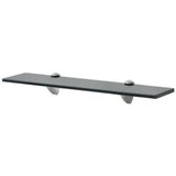 vidaXL Zwevend schap 50x10 cm 8 mm glas - Zwart