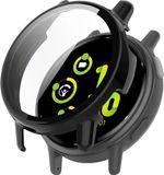 Strap-it hard case hoesje met glasplaat geschikt voor Garmin Vivoactive 5 (zwart)