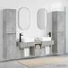 Maison Exclusive - Ensemble de 5 meubles de salle de bain, couleur gris béton, dimensions 33 x 34,5 x 160 cm