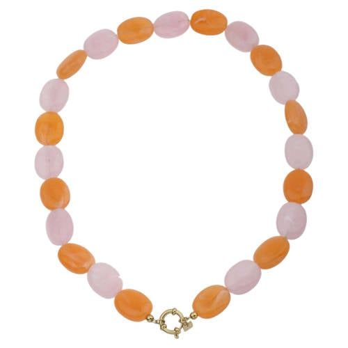 By Jam Gioielli kralenketting oranje/roze