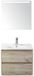 BES LED Dante Badmeubelset 60 cm - Craft Oak - Keramische Wastafel Wit Enjoy met Sence Spiegel