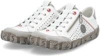 Rieker Dames Slippers Slip-On Casual Comfortabel Memory-Foam L0355-80 Wit
