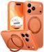 TORRAS Coque Compatible Apple iPhone 17 Pro Max - UPro Ostand Pro - Compatible MagSafe / Qi2 - Coque arrière avec aimant - Support anneau rotatif 360° - Orange