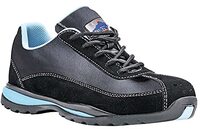 Portwest FW39 Steelite Women's Safety Trainer, S1P HRO, Black - Size 39