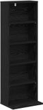 vidaXL CD Kast Zwart eiken 33 x 23,5 x 97,5 cm Bewerkt hout