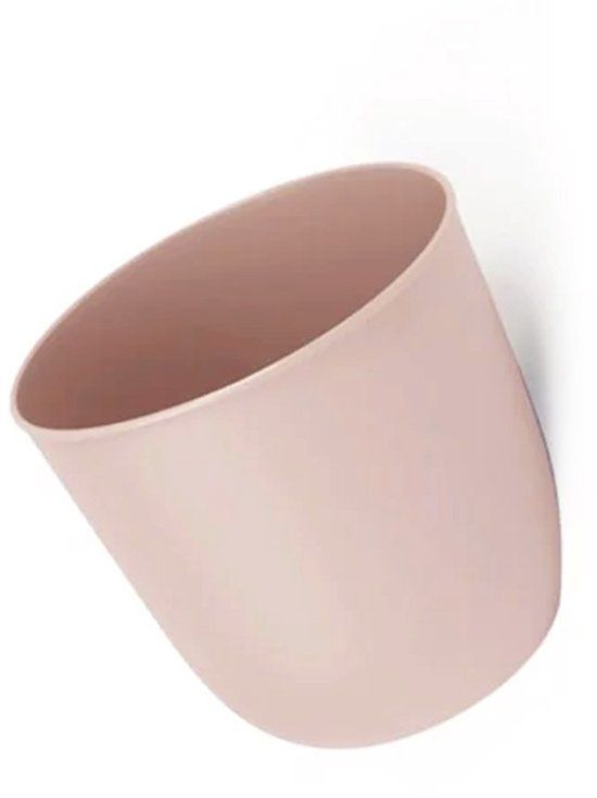 QUVIO Bloempot voor aan de wand - Diameter 15 cm - Kunststof - Oud roze
