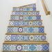 Ambiance-Live Col-RV-0541. Zelfklevende stickers voor trap, tegels, trapstickers, stootkussen, tegelstickers, zelfklevende cementtegels, trap, cementtegels, azulejos, 15 x 105 cm, 2 strips