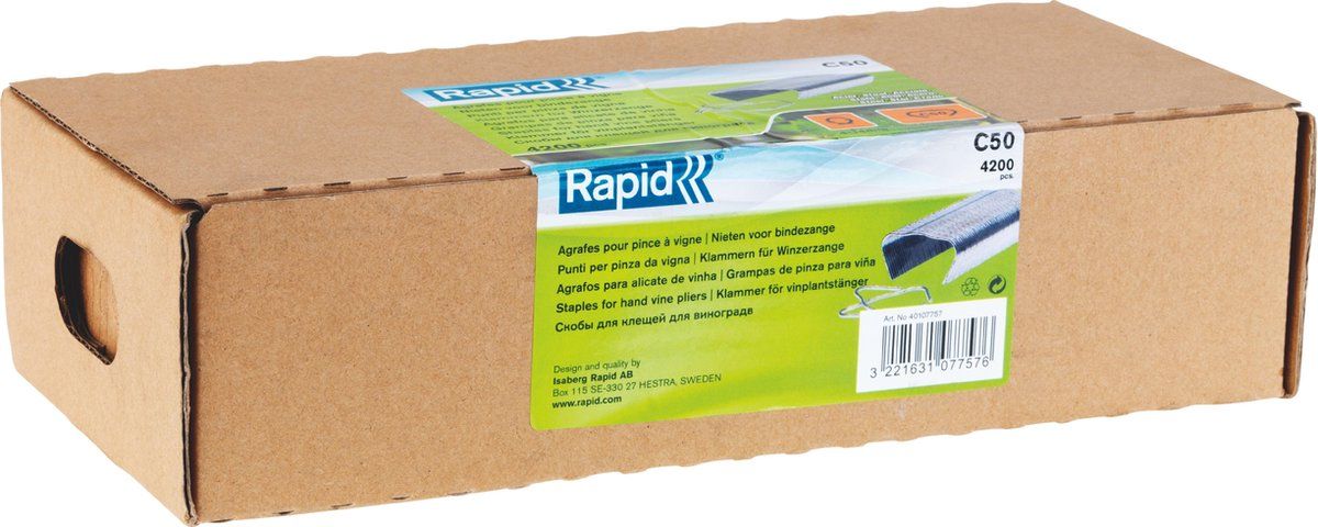 Rapid Hogring C50 - 1.3mm - 4.2M - Staal - 3221631077576