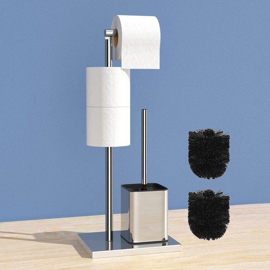 Staande Wc Rolhouder Met Borstel