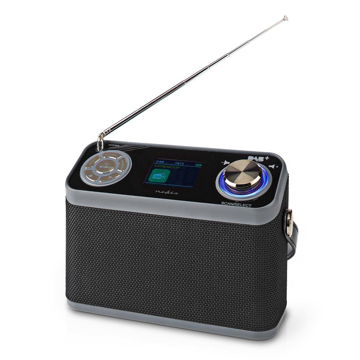 Nedis RDDB5200BK - Draagbare DAB+ Radio - Bluetooth - Zwart