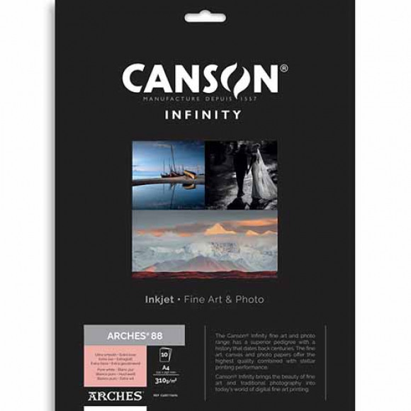 Canson Arches 88 12,7 x 17,8cm 25 vel Pure White 310g