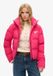 Superdry - Wijdvallende pufferjas met capuchon - Dames - Raspberry Red