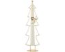 J-Line Ledkerstboom met adventskalender - metaal - wit/goud