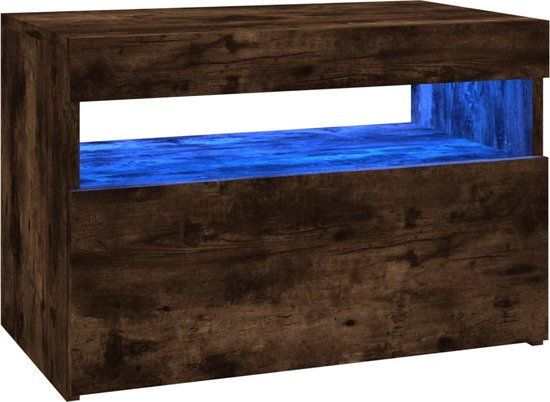 vidaXL Tv-meubel met LED-verlichting 60x35x40 cm gerookt eikenkleurig