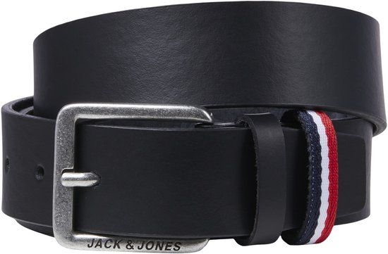 Jack & Jones Heren Riem Espo Zwart Leer Maat 90