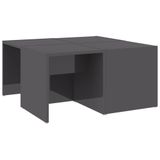 VidaXL Salontafel Hoogglans Grijs 66x66x33 cm