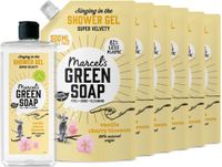 Marcel's Green Soap Shower Gel Navulling Vanille & Kersenbloesem + 6 Navullingen Pakket