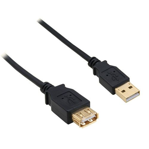 Inline 34610S USB-kabel - 1 m - Zwart