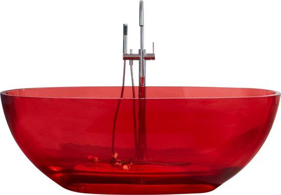 Best Design Vrijstaand Ligbad - 170x78 cm - Rood - Design - Kunsthars
