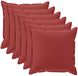 vidaXL Coussin 6 pièces Bois Vin Rouge 50 x 50 cm Polyester