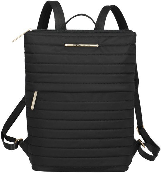 Travelite Barbara Stepp rugtas zwart 39x30x12cm - 8L - 12 inch laptopvak - Zwart