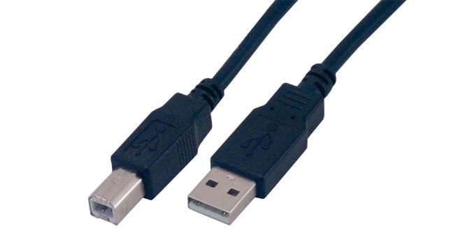 MCL 2m USB2.0 A/B Zwart