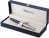 Waterman Hémisphère vulpen | Metaal-blauwe lak met palladium detail | Gebeitelde dop | Roestvrij staal fijne penpunt