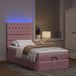 Prolenta Maison Exclusive - Ottomaans bedframe met matrassen, roze, 90x200 cm, fluweel