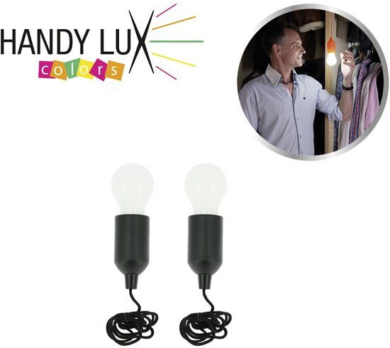 Handy Lux Handy Lux - Set van 2 - Zwart - Gloeilampjes - LED lamp - Feestverlichting - Binnen EN Buiten - HandyLux