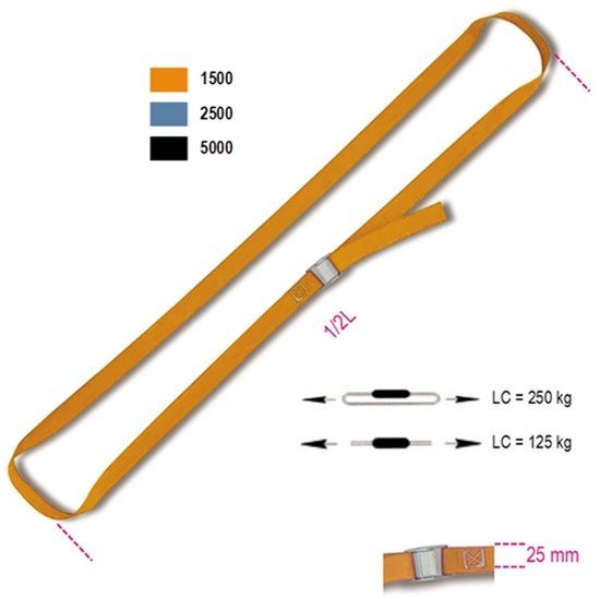 Beta Robur Spanband 200kg 2m 25mm Oranje