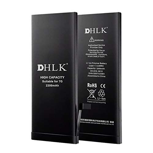 DHLK® Reserve Batterij met hoge Capaciteit compatibel met iPhone 7 - Optimale werking; Verlengde duur/Capaciteit 222 2 jaar]
