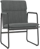 vidaXL Loungestoel 55x64x80 cm stof donkergrijs