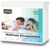 Utopia Bedding Waterdichte matrashoes, premium, tegen bedwantsen en huisstofmijt, kingsize matrasbeschermer met rits, 30 cm diep, zeszijdige matrasbedekking